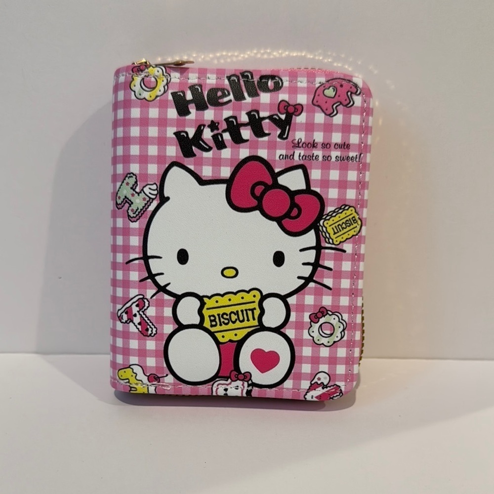 Hello Kitty Pink Checkered Wallet NWT